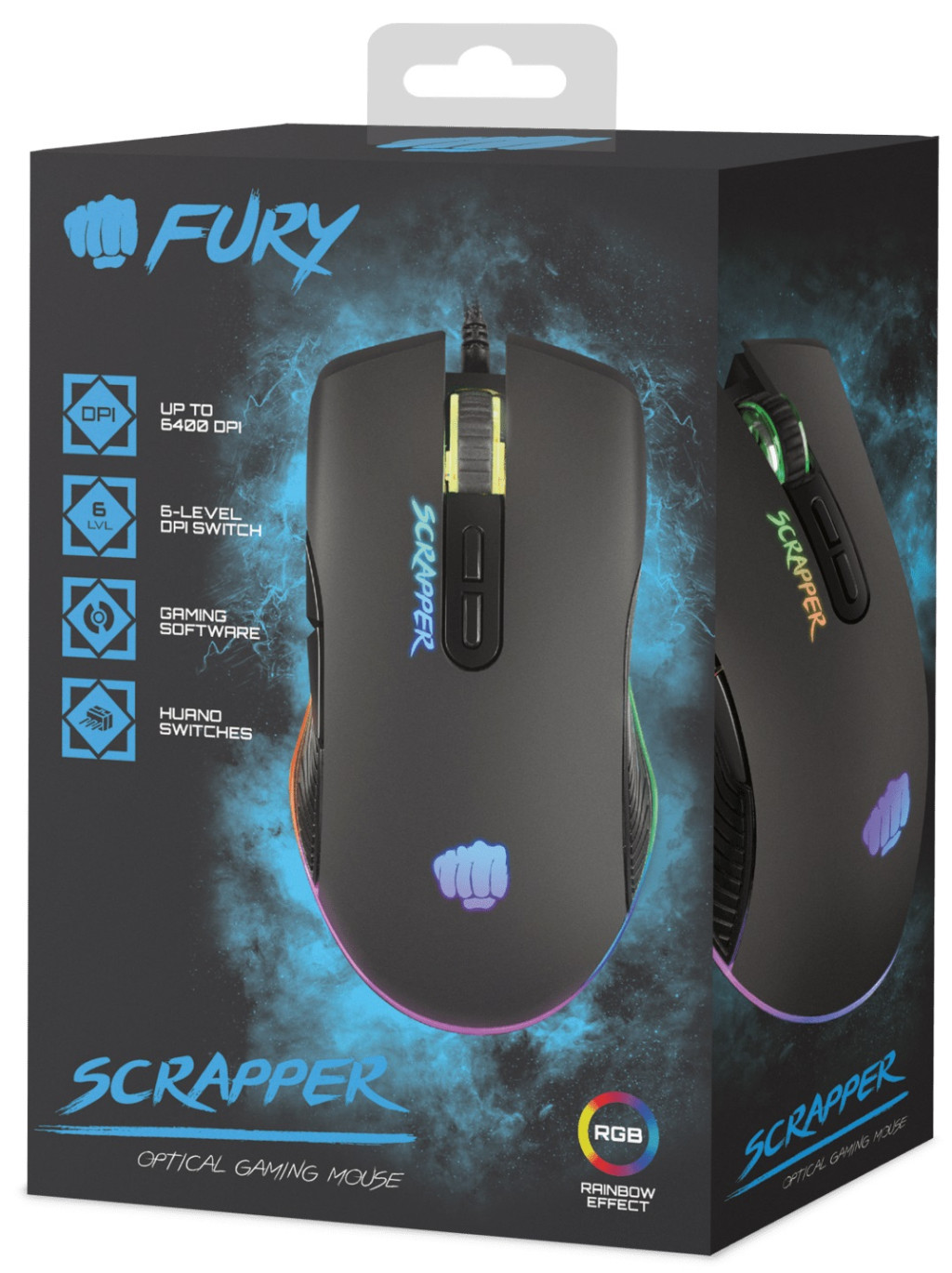 Natec Fury Scrapper vezetékes egér