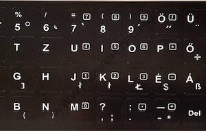 Billentyűzet matrica basic fehér karakter Tiger Tech