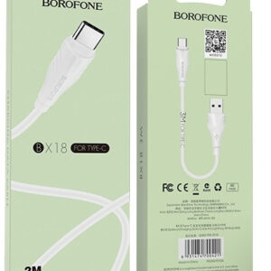 USB Type-C / USB-A 2.0 m kábel Borofone BX18 fehér