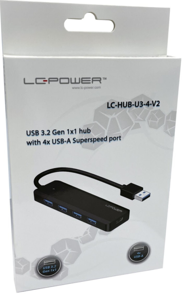 4 portos USB-C 3.2 Hub LC Power LC-HUB-U3-4-V2 - Image 4