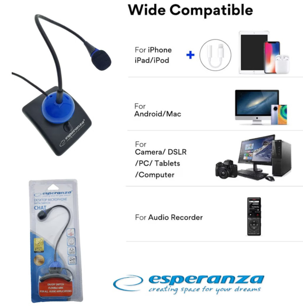 Asztali mikrofon Esperanza Chat EH130B - Image 2