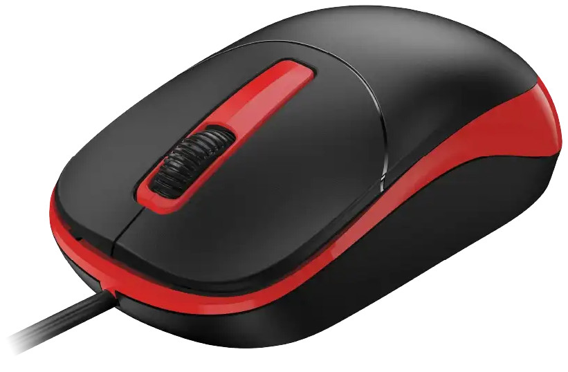 Genius DX-123 piros-fekete vezetékes egér - Image 3