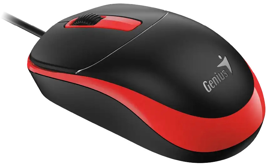 Genius DX-123 piros-fekete vezetékes egér - Image 4