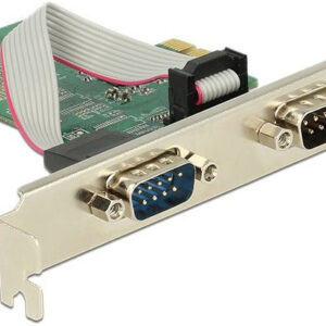 PCIe x1 kártya 2 x Soros RS-232 Delock 89557