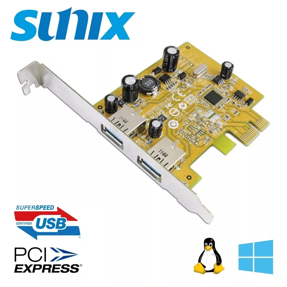 PCIe kártya USB 3.0 2 x port Sunix USB2302LV