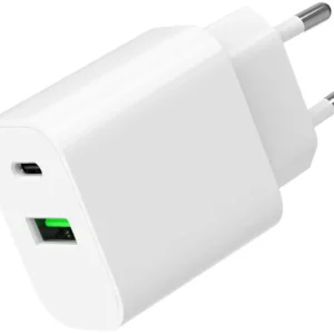 Telefon töltő 1x USB + 1 x USB-C 20W Gembir TA-UC-PDQC20-01-W