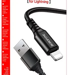 USB 2.0 A - Lightning kábel 1m Borofone fonott BX54 fekete